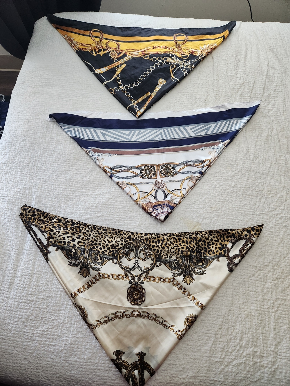 Silk Head Wraps. Set Of 3